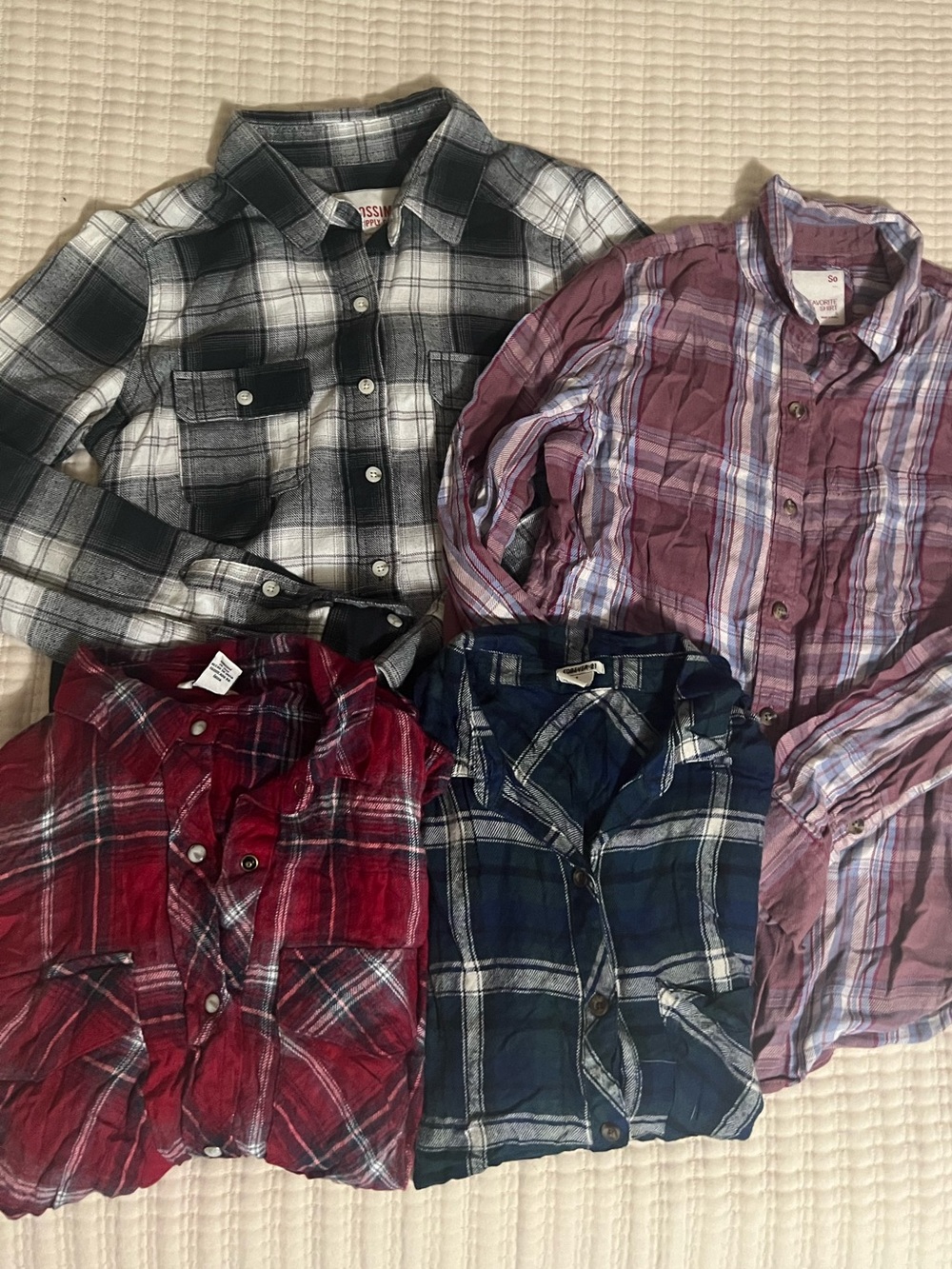 Bundle of 4 button down tops various brands all small women’s